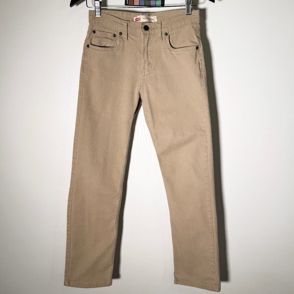 Levi’s Boys 514 Straight Jeans Tan/Khaki Size 14 Reg - Youth 27×27 - Picture 1 of 6
